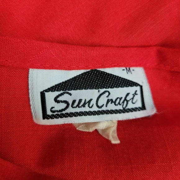 Vintage Suncraft red cutout sleeveless blouse - Picture 8 of 8